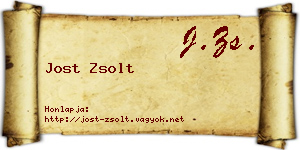 Jost Zsolt névjegykártya